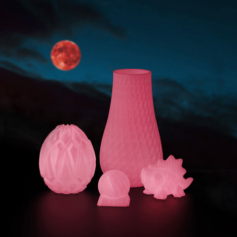 Glow-in-the-dark, Luminous Pink, Flexible TPU Filament 1.75mm 1kg/2.2lb