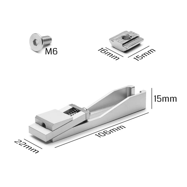 Genmitsu Upgrade Aluminium Mini Schaafklem 2-delig, Hoog-precisie CNC Router Klem voor Houtbewerking & Metaalbewerking Freesproject, Maat 56 x 22 x 21mm, Laag Profiel Genmitsu Upgrade Aluminium Mini Schaafklem 2-delig, Hoog-precisie CNC Router Klem voor Houtbewerking & Metaalbewerking Freesproject, Maat 56 x 22 x 21mm, Laag Profiel