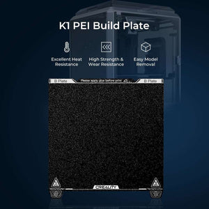 Creality K1 Texture PEI Build Plate Kit, Flexible Spring Steel Platform