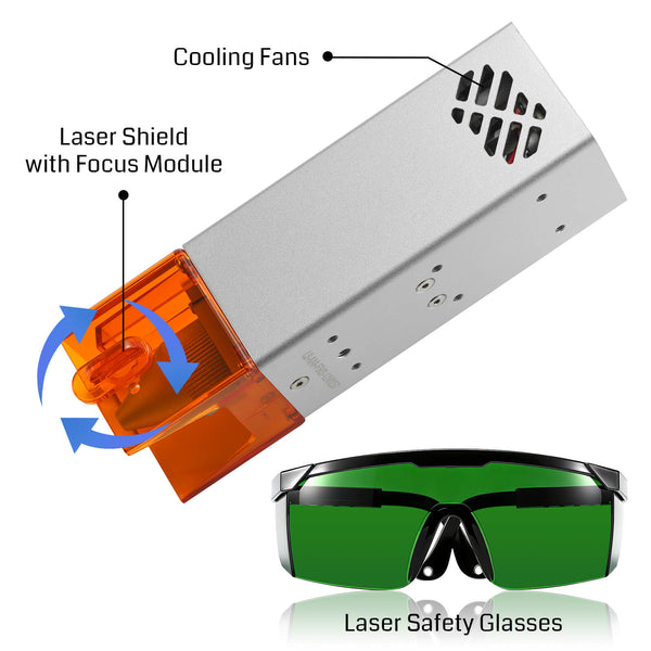 Genmitsu CFL10-40 10W FAC Laser Module,435nm Wavelength, Laser