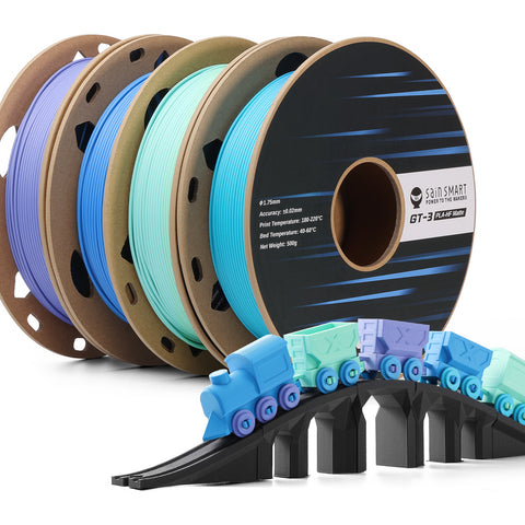 GT-3 High Speed Four-Color Bundle Matte PLA Filament, 1.75mm 500g X 4 Spools, 4.4lbs (2kg) Blue, Green, Violet, Indigo