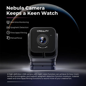 Creality Nebula Camera for Ender-3 V3 KE / CR-10 SE / Halot-Mage Series / Creality Sonic Pad / Nebula Pad, Real-time Monitoring, Time-Lapse Filming, Spaghetti Detection