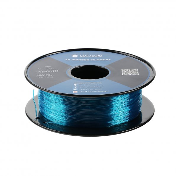 Discontinued] Teal, Flexible TPU Filament 1.75mm 0.8kg/1.76lb