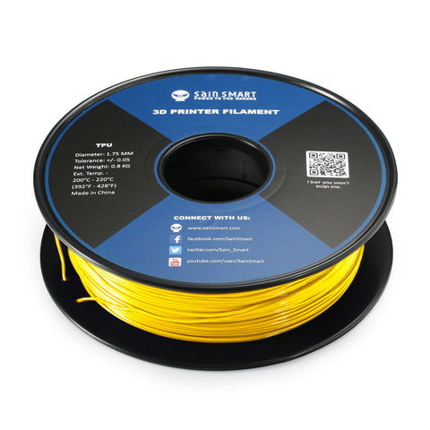 Neon Yellow, Cyberpunk Color TPU 1.75mm Filament 0.8kg/1.76lb