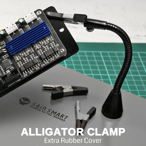 Magnetic Helping Hands Soldering Station with LED Magnifying Lamp