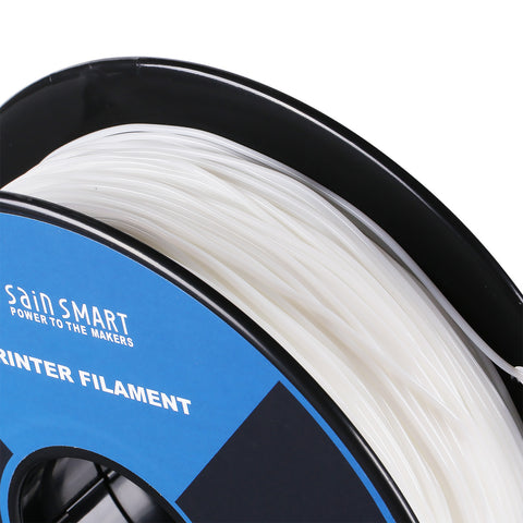 White, Flexible TPU Filament 1.75mm 0.8kg/1.76lb