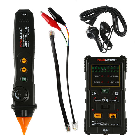 [Discontinued] PEAKMETER MS6816 RJ45 RJ11 Network Cable Wire Tracker Telephone Line Tester CAT5