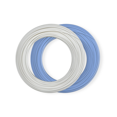 [Discontinued] Solid Color PRO-3 PLA 1.75mm Filament, 10m Length, White & Blue