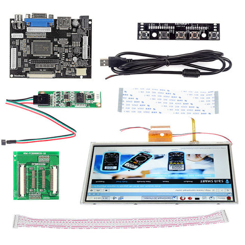[Discontinued] 9" LCD Touch Screen + HDMI/VGA Driver Board for Raspberry Pi