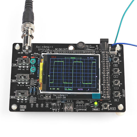 [Discontinued] SainSmart DSO138 2.4" TFT Digital Oscilloscope Kit DIY parts ( 1Msps ) with probe + Acrylic DIY Case