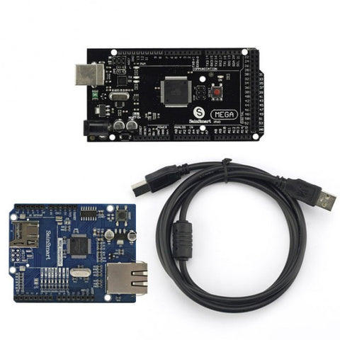 [Discontinued] SainSmart Mega2560 R3+Ethernet Shield Kit for Arduino ATMEGA8U2 W5100