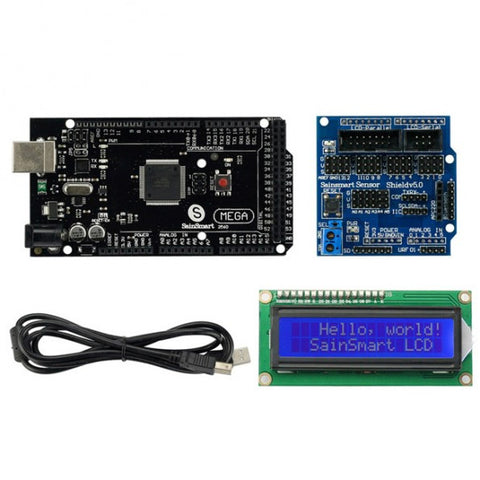 [Discontinued] SainSmart Mega2560 R3+ Sensor V5 + IIC LCD1602 Module Display For Arduino UNO MEGA R3