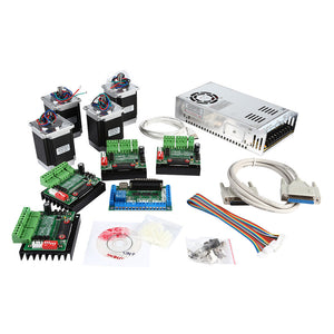 CNC 4-Axis Kit wtih NEMA-23 Motor & Driver Board & Power Supply
