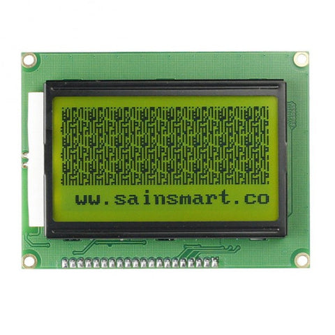 [Discontinued] SPI 128x64 Graphic Yellow LCD Display with Backlight