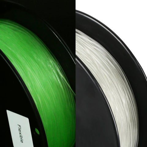 Glow-in-the-dark, Luminous Green, Flexible TPU Filament 1.75mm 1kg/2.2lb
