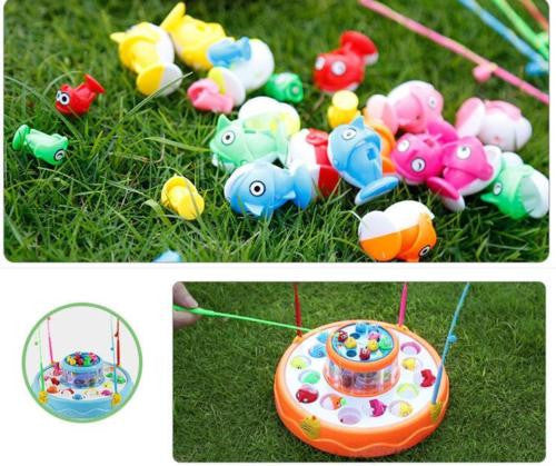 cheap magnetic kids fishing poles Electric Music Light Fishing Game Pond Plate Toys Double Rotating Magnetic  Fish – SainSmart.com