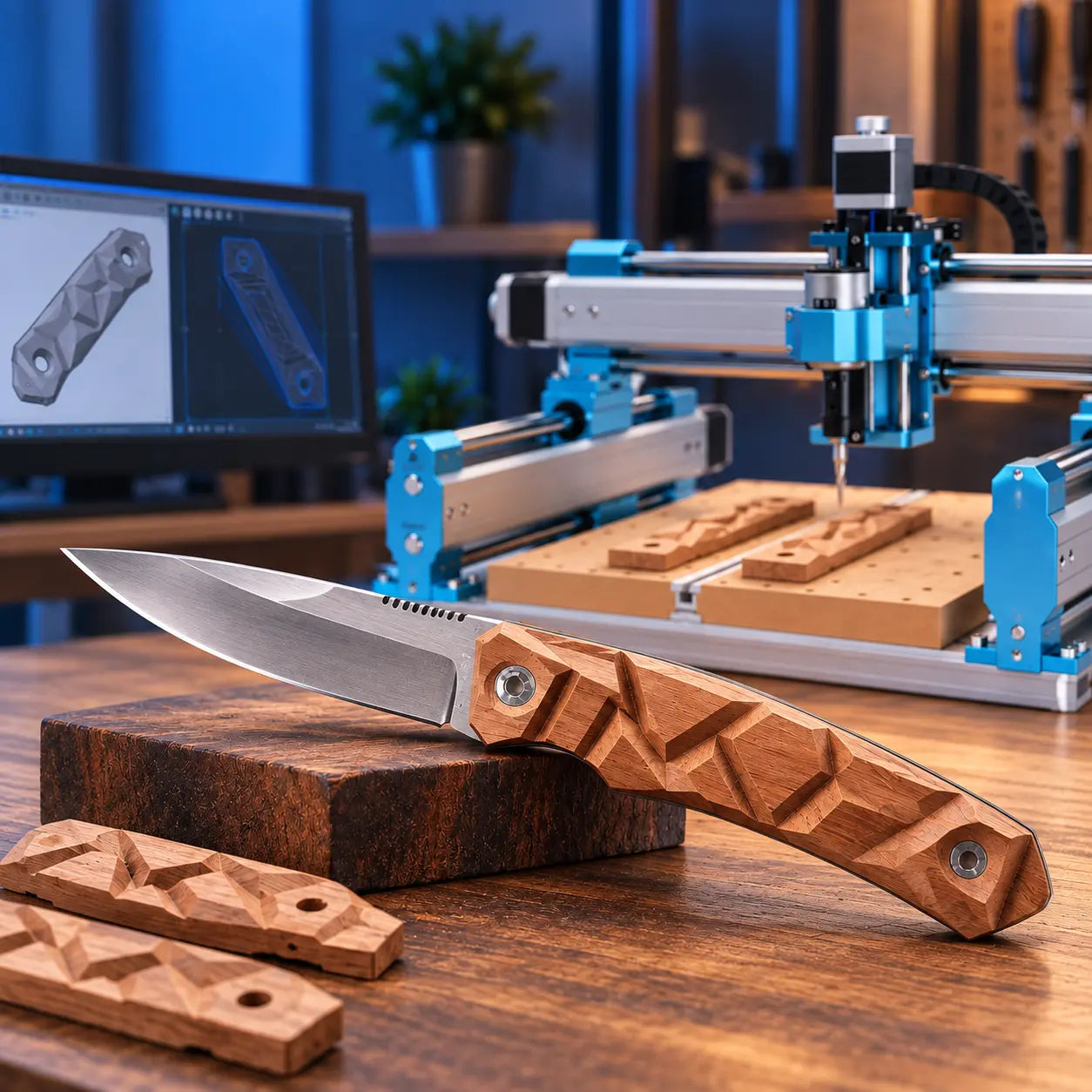 How to Make Custom Knife Scales with the Genmitsu 4040-PRO CNC Router