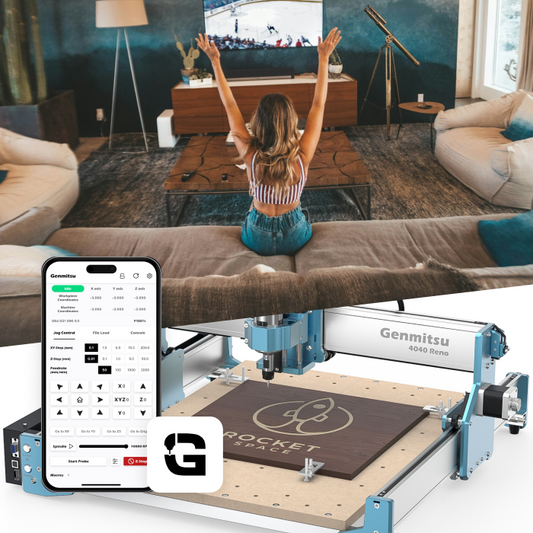 Uninterrupted Olympics Viewing with the Genmitsu APP for your CNC projects.
