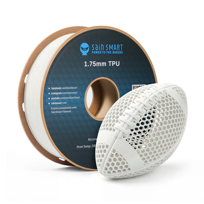 TPU Filament 1.75mm, Upgrade 1KG (2.2 lbs) 95A Flexible TPU, ±0.05mm Accuracy, 3D Printer Filament, Compatible with Most FDM Printers