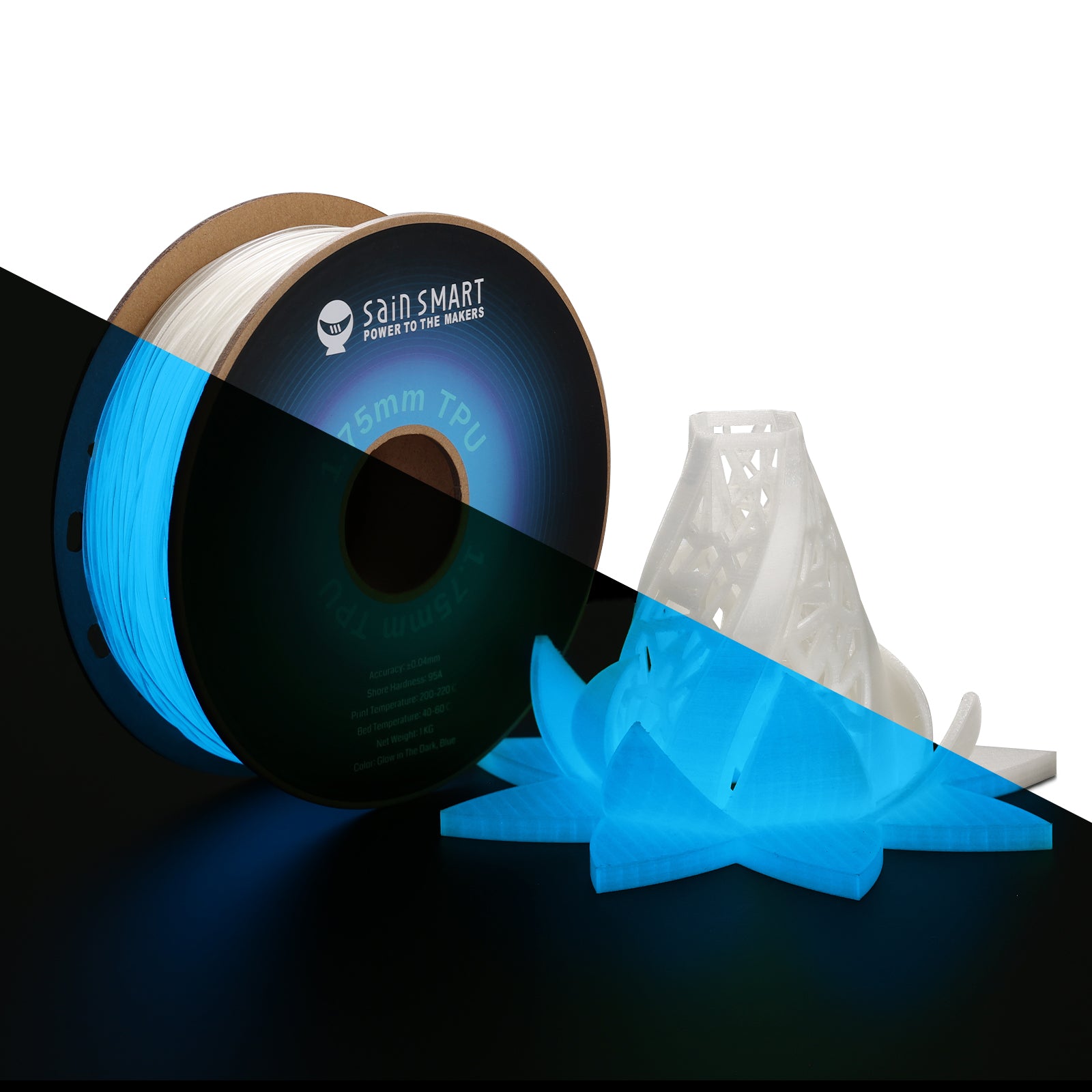 Glow-in-the-dark Flexible TPU Filament - Thumbnail 3