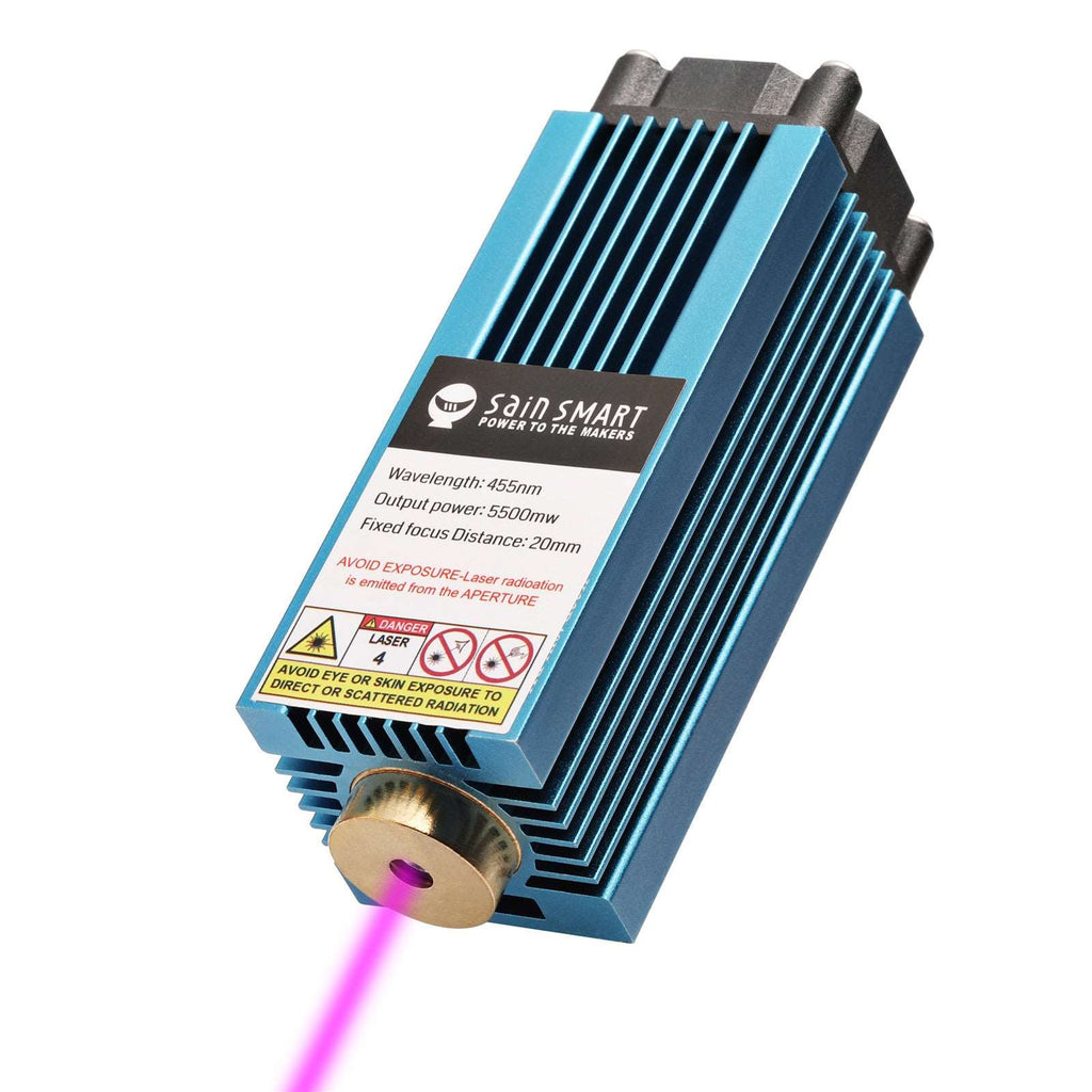 Genmitsu 5.5W Blue-Violet Light Fixed Focus Laser Module Kit, For CNC ...