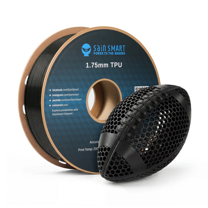 TPU Filament 1.75mm, Upgrade 1KG (2.2 lbs) 95A Flexible TPU, ±0.05mm Accuracy, 3D Printer Filament, Compatible with Most FDM Printers
