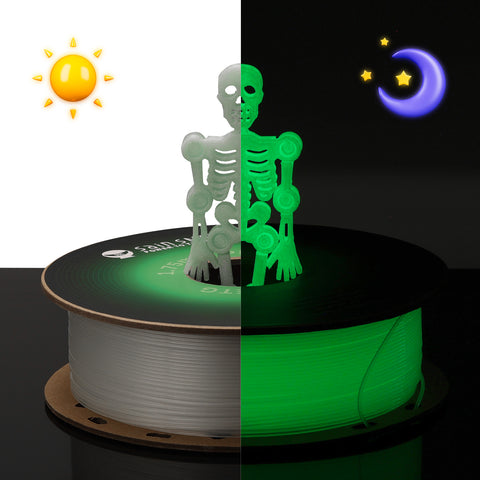 Glow-in-the-dark Green 1.75mm PRO-3 PETG Filament, 1kg