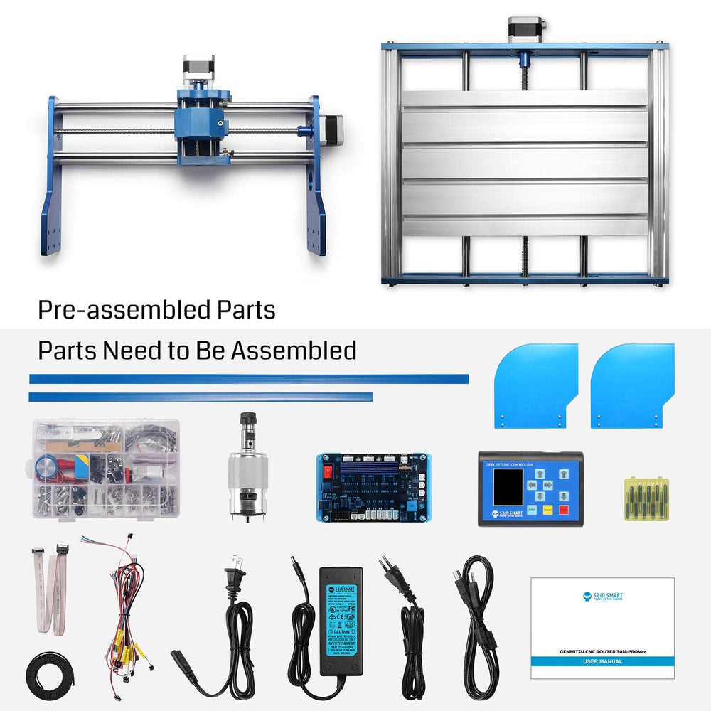 Genmitsu 3018 Y-as uitbreidingsset, 3018 accessoires upgrade naar 3040, compatibel met de meeste 3018 CNC freesmachines, 3018-PRO/3018-MX3 Genmitsu 3018 Y-as uitbreidingsset, 3018 accessoires upgrade naar 3040, compatibel met de meeste 3018 CNC freesmachines, 3018-PRO/3018-MX3