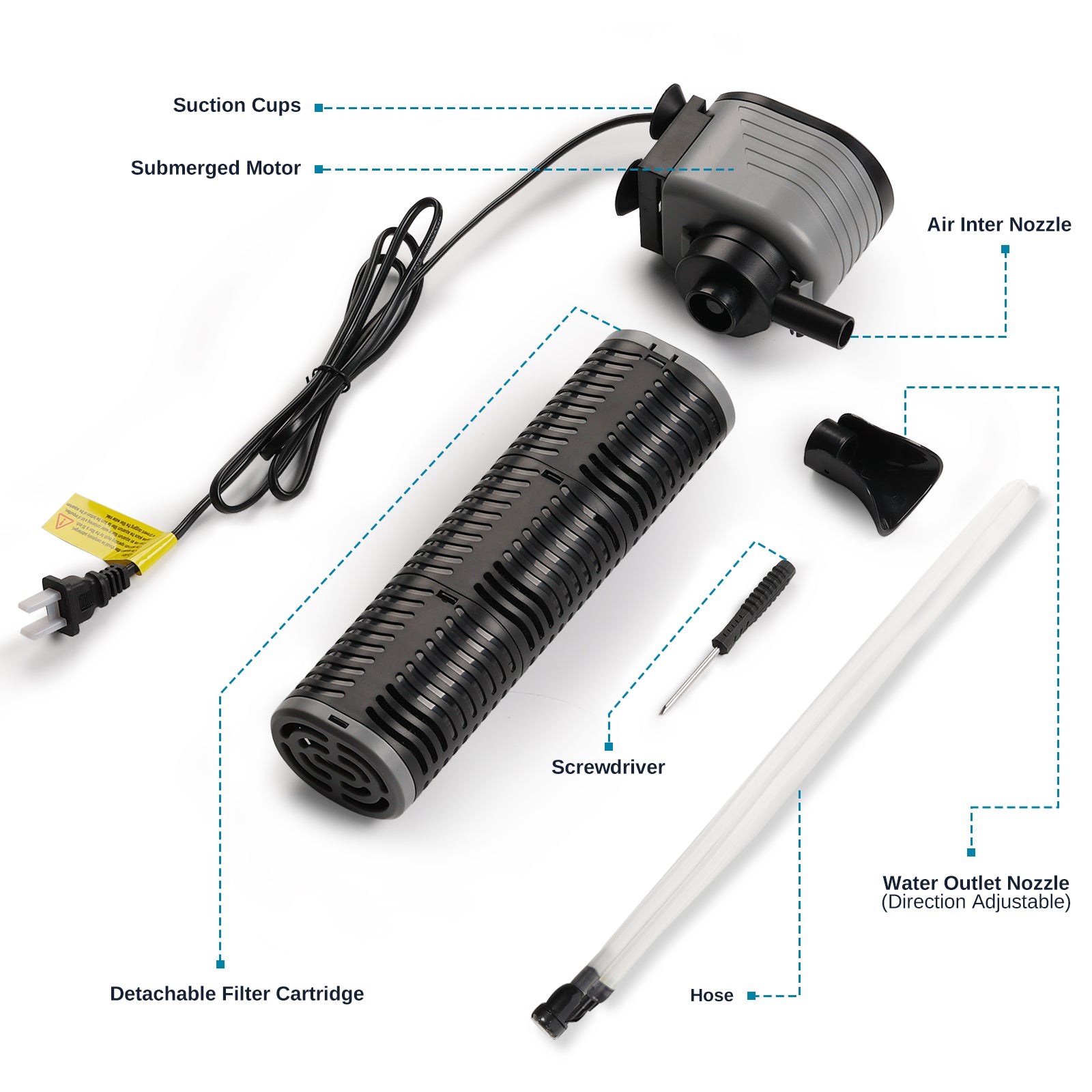 XpertMatic Quiet 2-3 Stages Aquarium Filter – SainSmart.com