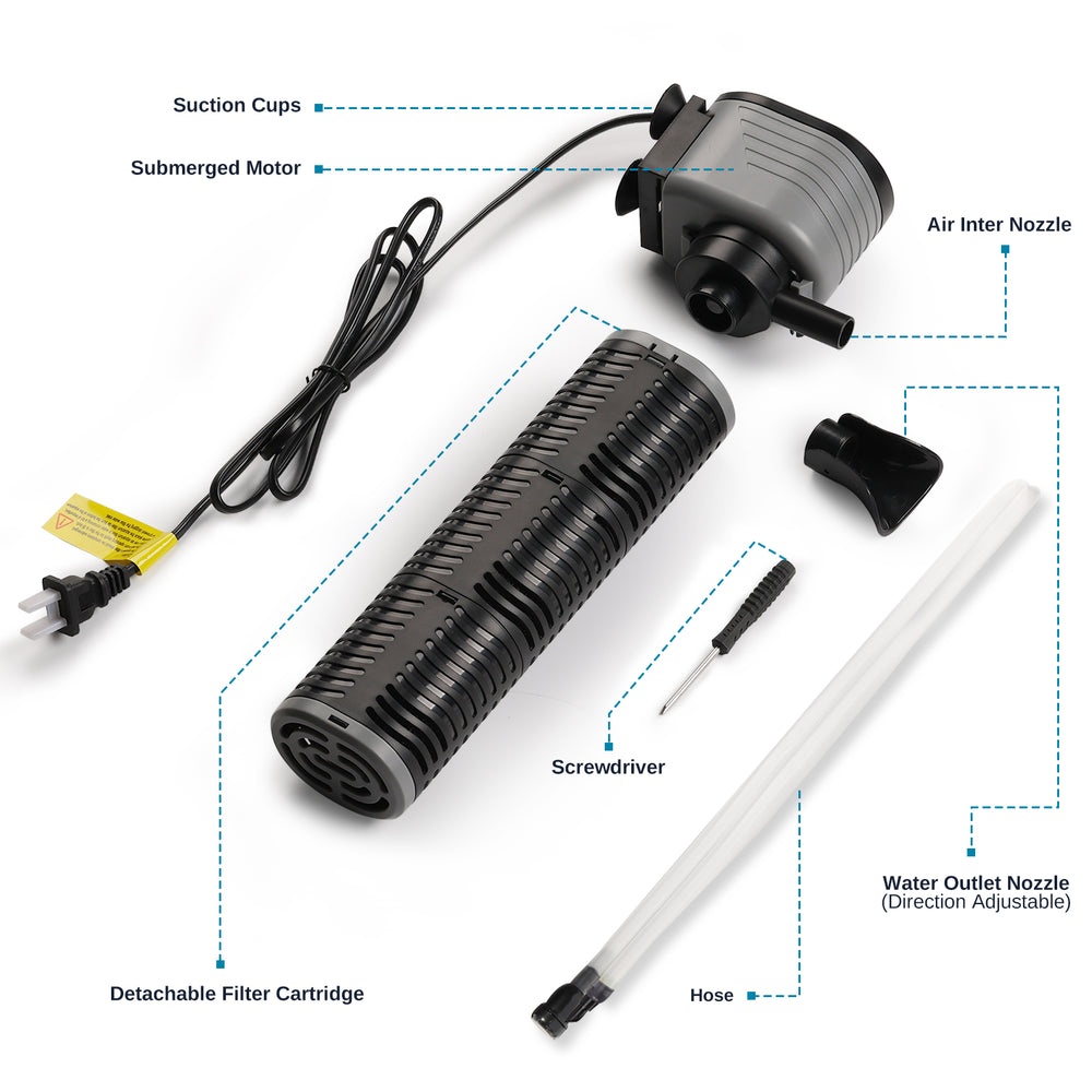 fish filter accessories XpertMatic Quiet 2-3 Stages Aquarium Filter – SainSmart.com