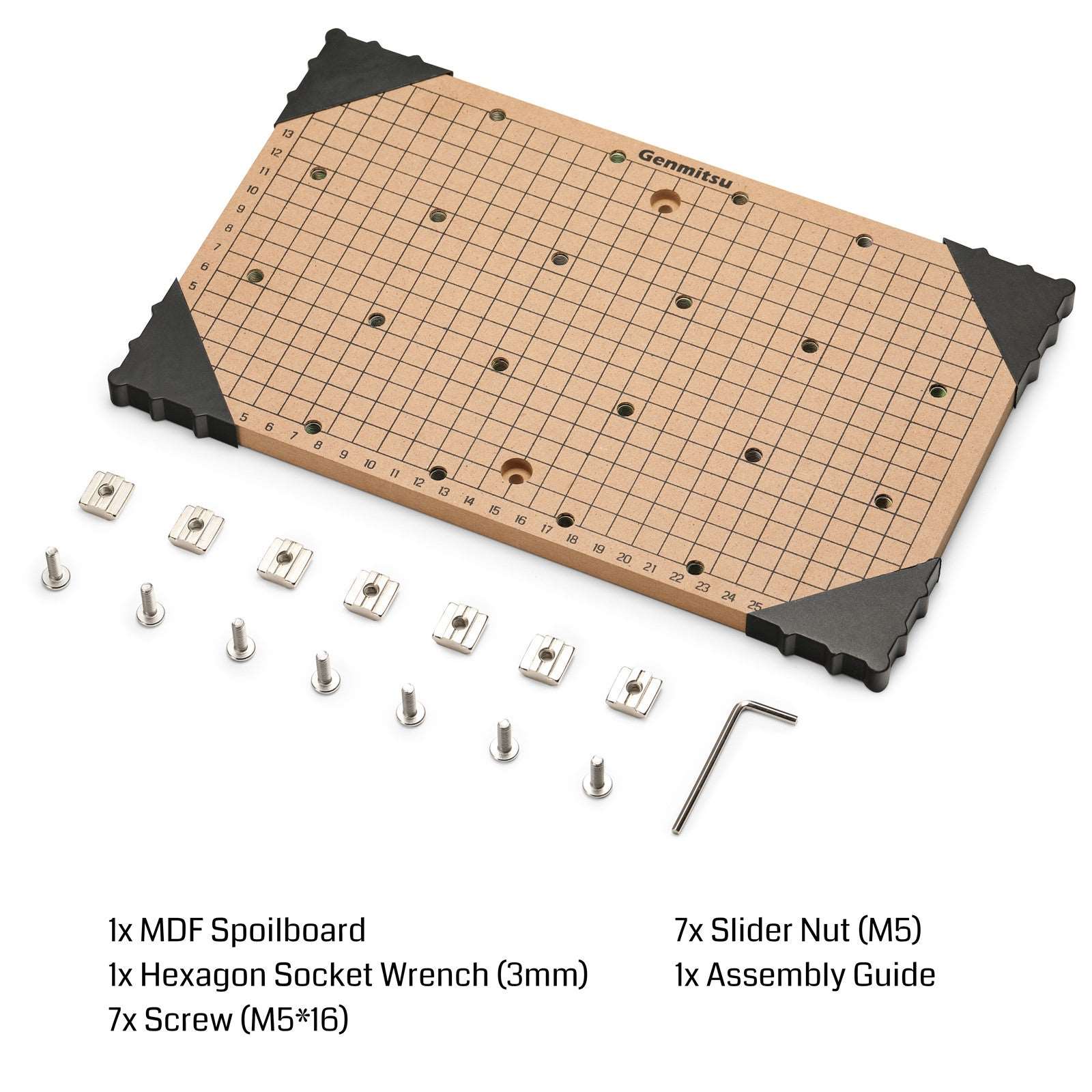 Genmitsu CNC MDF Spoilboard with Scale Grid for 3018 CNC Router