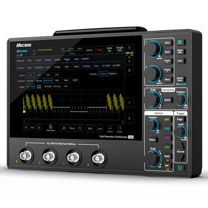 Micsig 12bit High Resolution Tablet Oscilloscope MHO1, Portable Handheld with 4 Analog Channels 200MHz Bandwidth 1GSa/s Sampling Rate, 8” HD Touch Screen & 16000mAh Battery