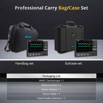 Micsig 12bit High Resolution Tablet Oscilloscope MHO1, Portable Handheld with 4 Analog Channels 200MHz Bandwidth 1GSa/s Sampling Rate, 8” HD Touch Screen & 16000mAh Battery