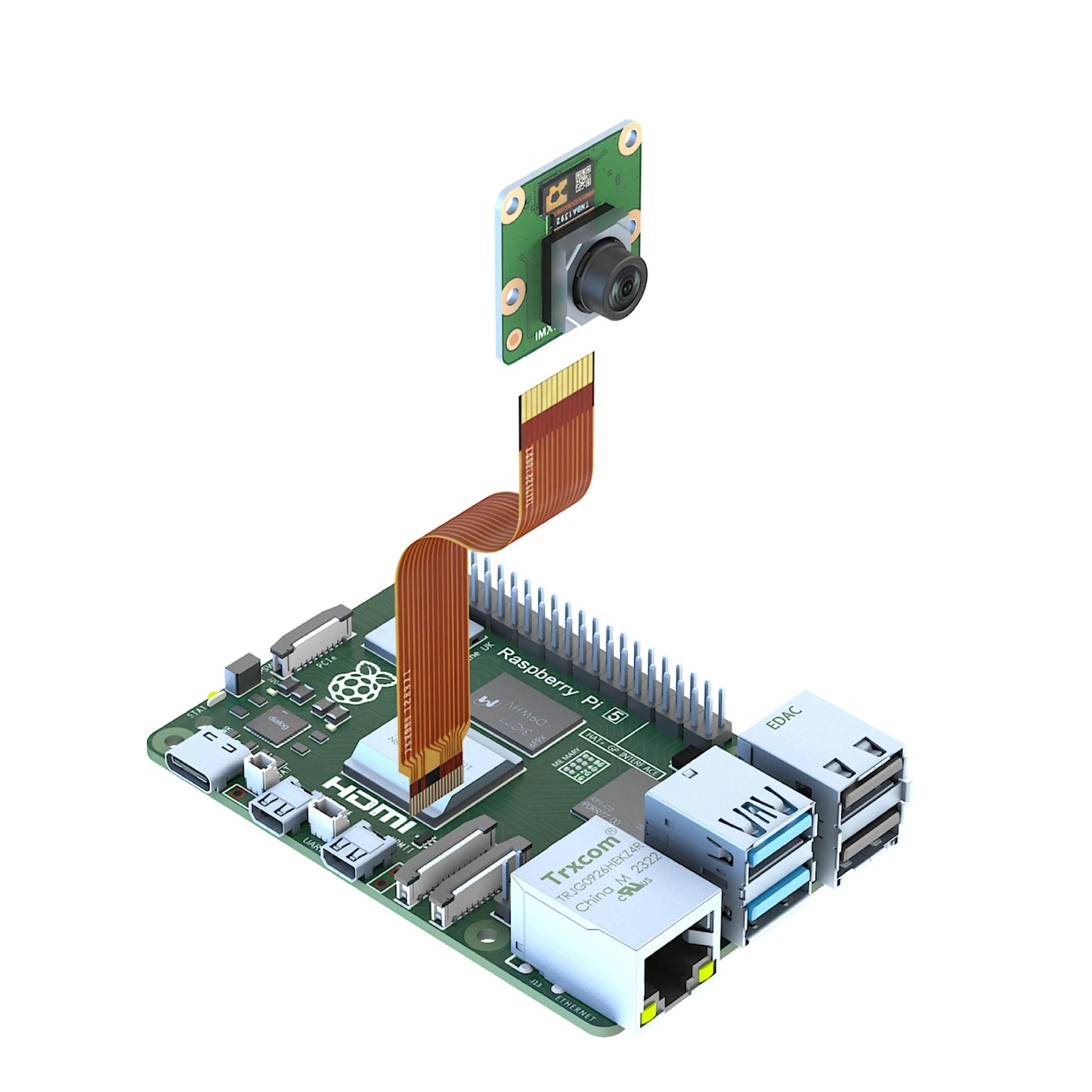 12MP IMX708 Autofocus Camera Module for Raspberry Pi 5 & 4 - HDR Wide Angle Lens (120°/152° FOV) - High Res Video for Embedded Vision, AI & Robotics Projects