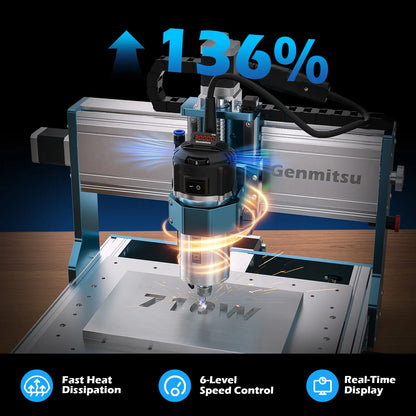 3030-PROVer Ultra CNC Router Machine for Metal, All Metal CNC Engraver with Powerful 710W Spindle