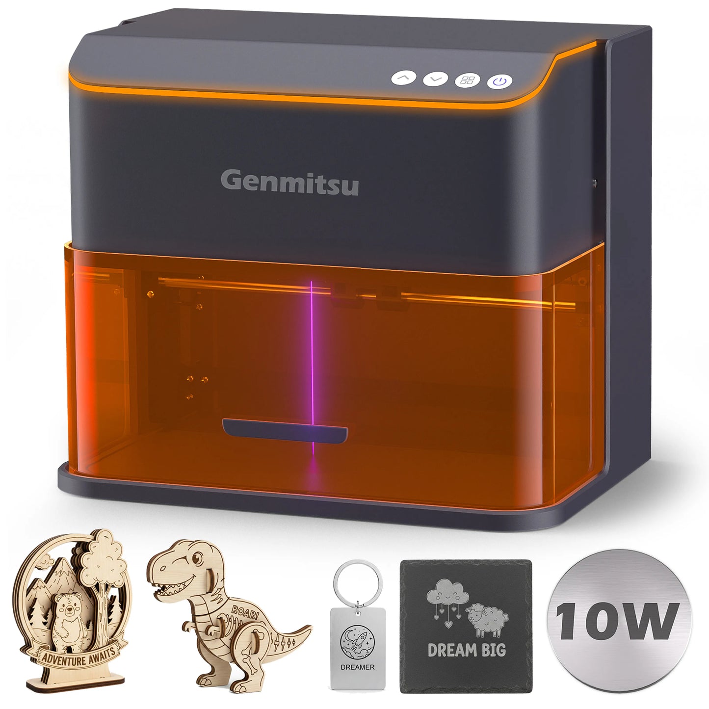Kintix Galvo Laser Engraver 5W/10W, 90k mm/min, Auto-Lifting, 200x100mm Large Area, LightBurn, APP Supported, Class 1 Safety