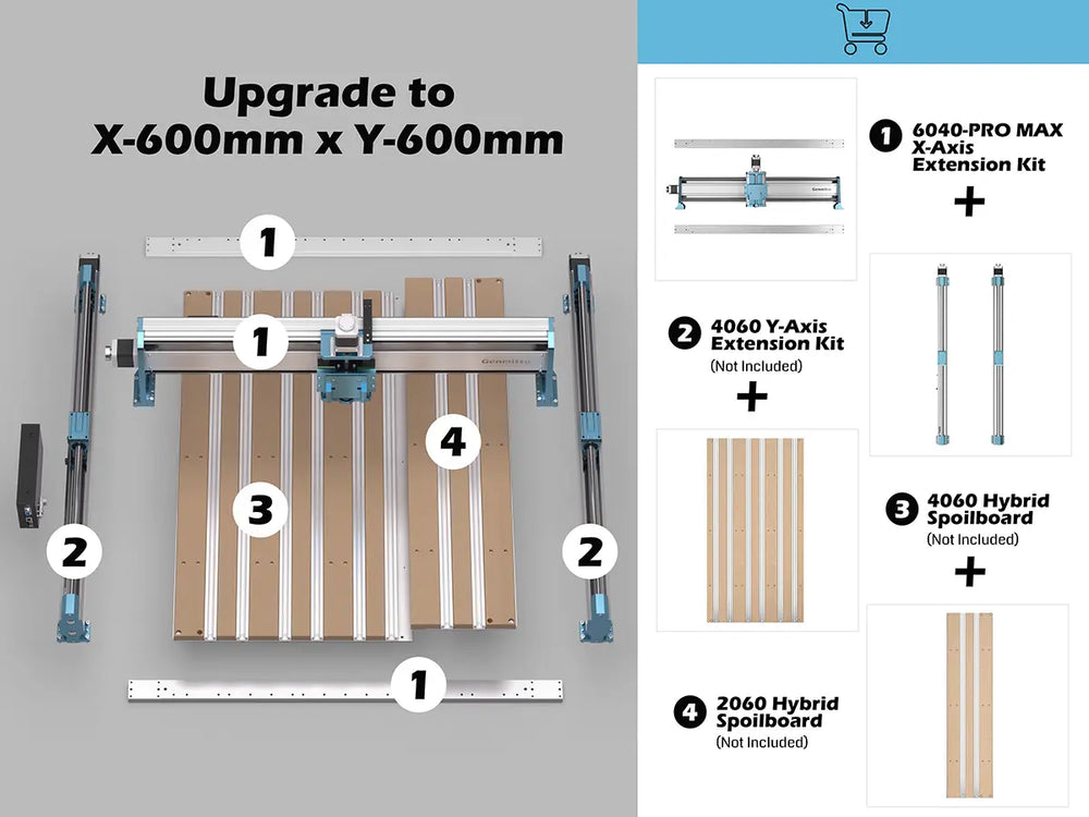 6040 Linear Guide XZ-Axis Extension Kit for 4040-PRO & 4040-PRO 6040 Linear Guide XZ-Axis Extension Kit for 4040-PRO & 4040-PRO
