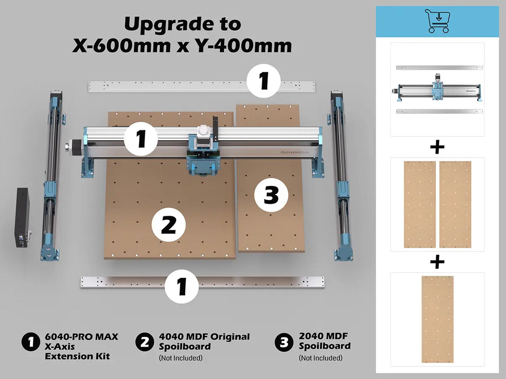 6040 Linear Guide XZ-Axis Extension Kit for 4040-PRO & 4040-PRO 6040 Linear Guide XZ-Axis Extension Kit for 4040-PRO & 4040-PRO