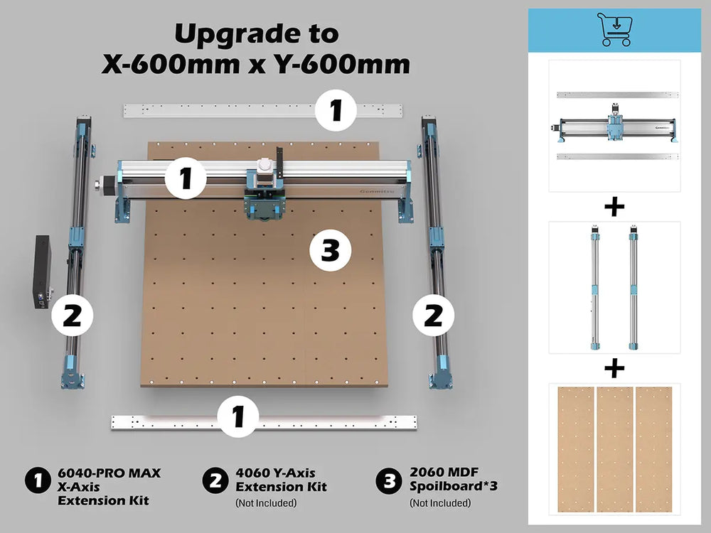 6040 Linear Guide XZ-Axis Extension Kit for 4040-PRO & 4040-PRO 6040 Linear Guide XZ-Axis Extension Kit for 4040-PRO & 4040-PRO