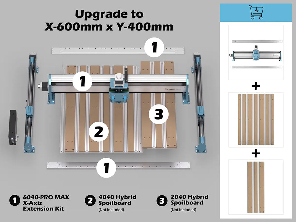 6040 Linear Guide XZ-Axis Extension Kit for 4040-PRO & 4040-PRO 6040 Linear Guide XZ-Axis Extension Kit for 4040-PRO & 4040-PRO
