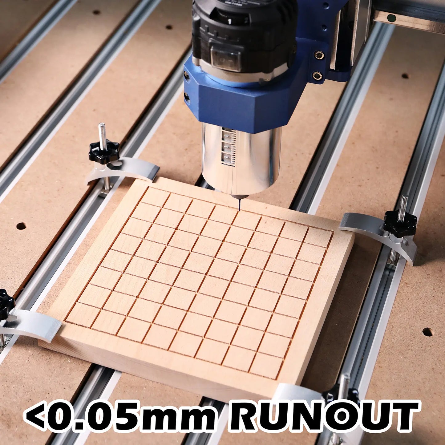 710W CNC Compact Router 65mm Diameter, Spindle Motor with LCD Digital Display 6 Adjustable Speeds, 1/8” ER11 Collet, 4 Carbon Brushes, for CNC Milling Machine