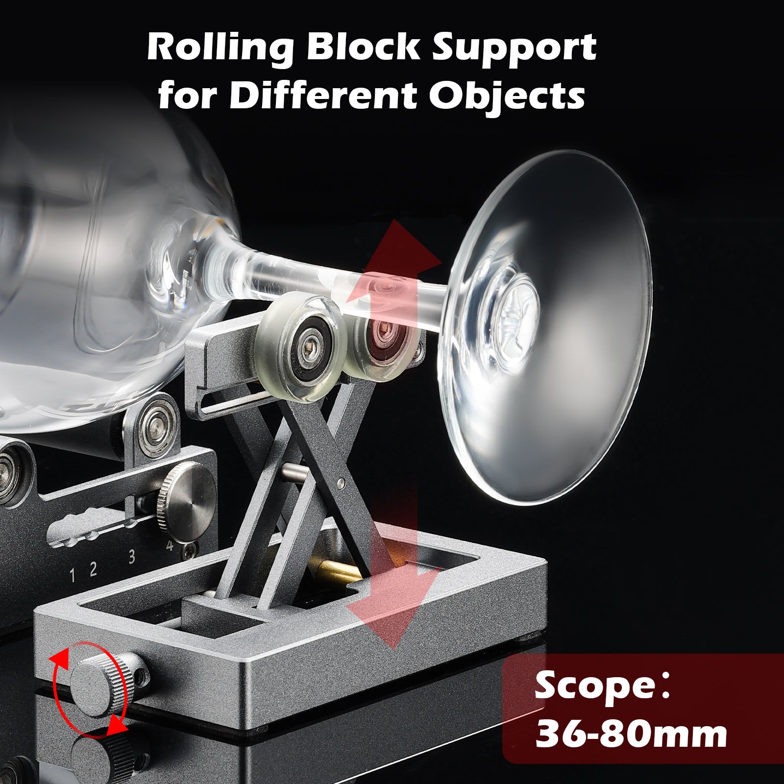 Genmitsu MD18 Rotary Roller for L8, Z6, Laser Engraving