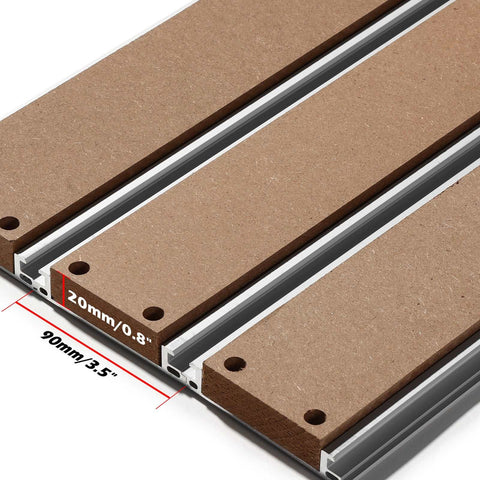 6060 Aluminum & MDF Hybrid Spoilboard for PROVerXL 4030 XY-Axis Extension Kit, T-Track Grid Table
