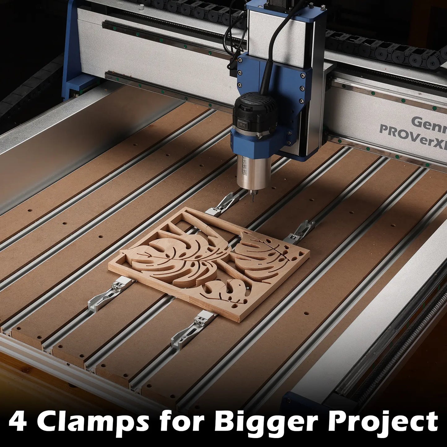 Upgrade CNC Router Vise Clamp for Large Woodworking & Metalworking Project, Low Profile Aluminum Toe Clamp, Size 4.2x0.9x0.6" (106x22x15mm), (2PCs/4PCs)