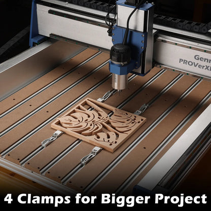 Upgrade CNC Router Vise Clamp for Large Woodworking & Metalworking Project, Low Profile Aluminum Toe Clamp, Size 4.2x0.9x0.6" (106x22x15mm), (2PCs/4PCs)