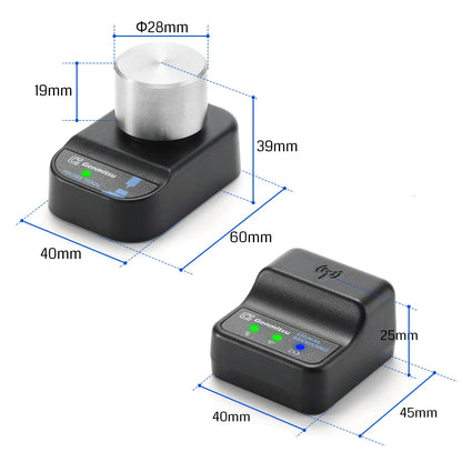 Wireless Z-Axis Probe Tool Setter for CNC Router Machine, Tool Setting Touch Probe with 3-Pin Cable DC 5–24V, 0.02mm Accuracy, GRBL & Mach3 & Genmitsu APP Compatible