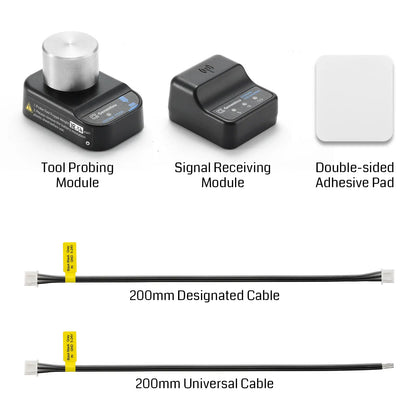 Wireless Z-Axis Probe Tool Setter for CNC Router Machine, Tool Setting Touch Probe with 3-Pin Cable DC 5–24V, 0.02mm Accuracy, GRBL & Mach3 & Genmitsu APP Compatible