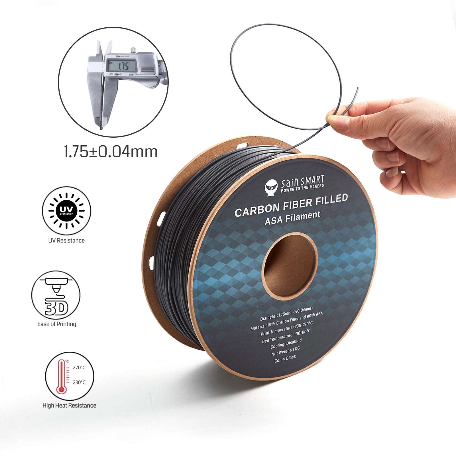 Carbon Fiber ASA Filament - Thumbnail 2