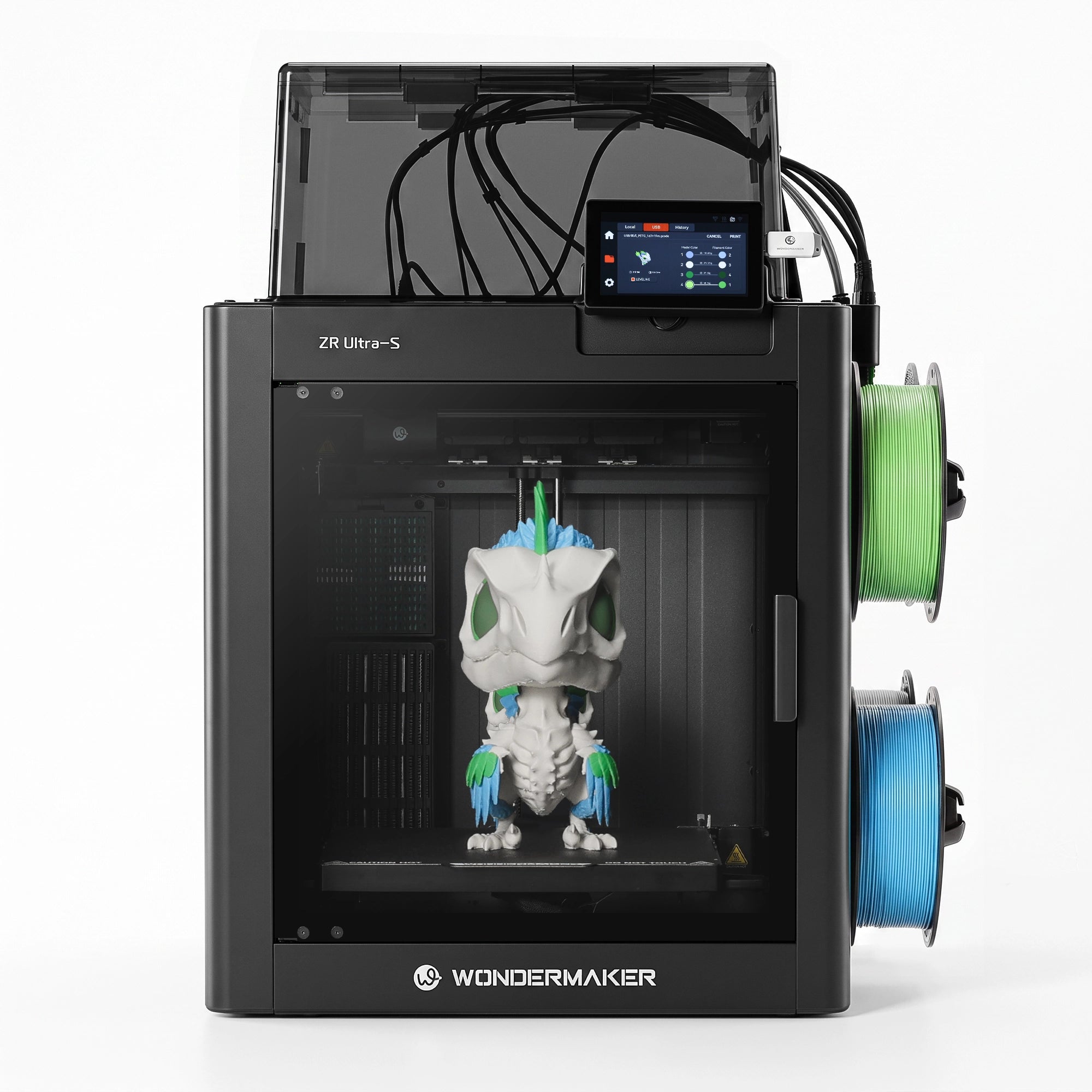 Product Image WonderMaker ZR Ultra S, 4 Toolheads 3D Printer with Open Source, Multi-color Printing Fast Material Changing, 300*300*300m
