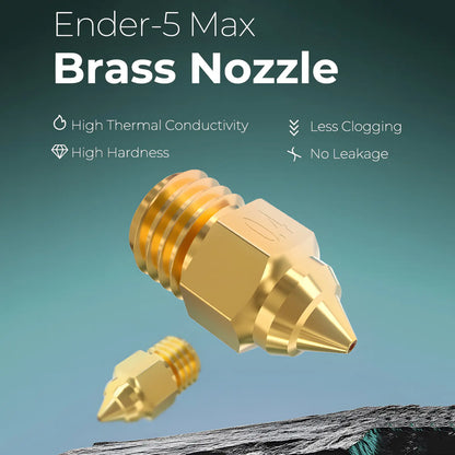 Creality Ender-5 Max Brass Nozzle Set (0.4mm x 4, 0.6mm x 2, 0.8mm x 2), High Thermal Conductivity, High Hardness, Less Clogging & No Leakage, Compatible with PLA, ABS, TPU, PETG, PA, PC FDM Materials
